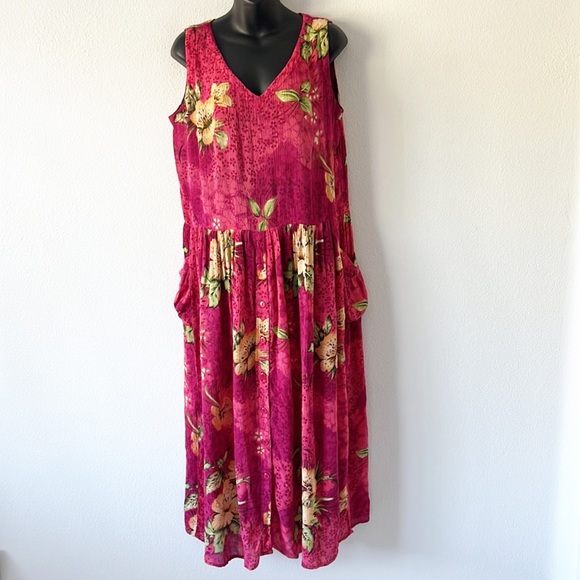 Bila Floral lagenlook Casual Comfort Dress - Picture 9 of 10